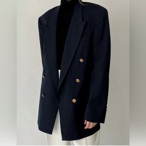 Authentic Christian Dior Black Blazer with Gold Buttons
